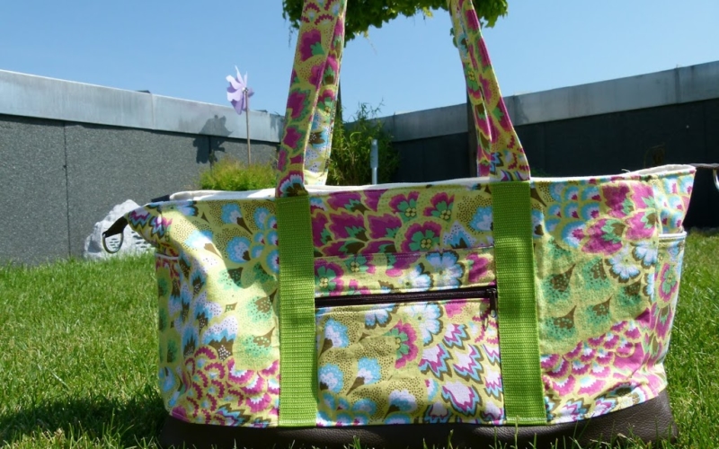 Sommertasche mit Nappaleder