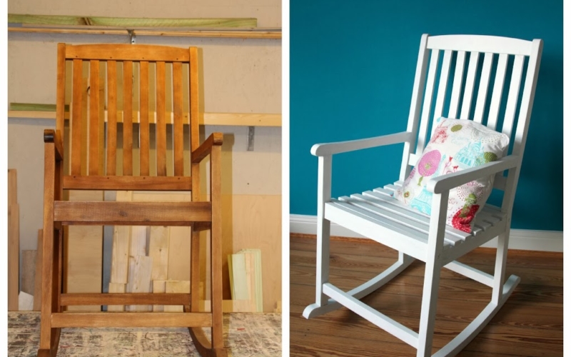 Ein Schaukelstuhl wird aufgemöbelt – Dank tollem Workshop!