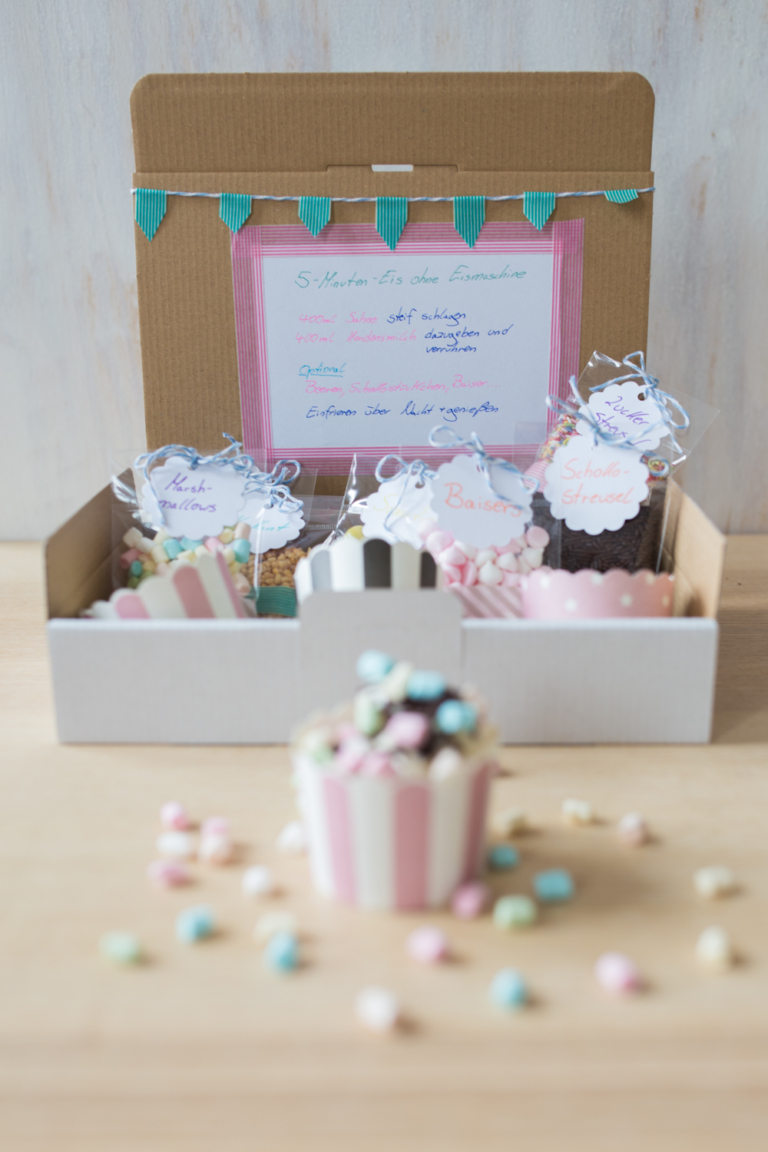Geschenkidee EisDIYKit und leckeres Eis ohne