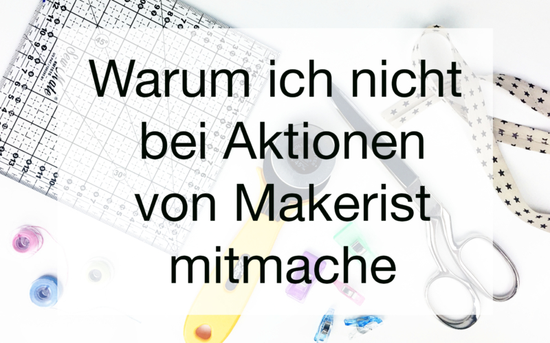 Warum ich nicht bei Rabattaktionen bei Makerist mitmache