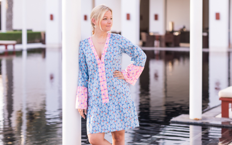 DIY – Unsere Tunika Capri als Kleid, und wie man bei nicht ganz weichen Stoffen die Taille betonen kann