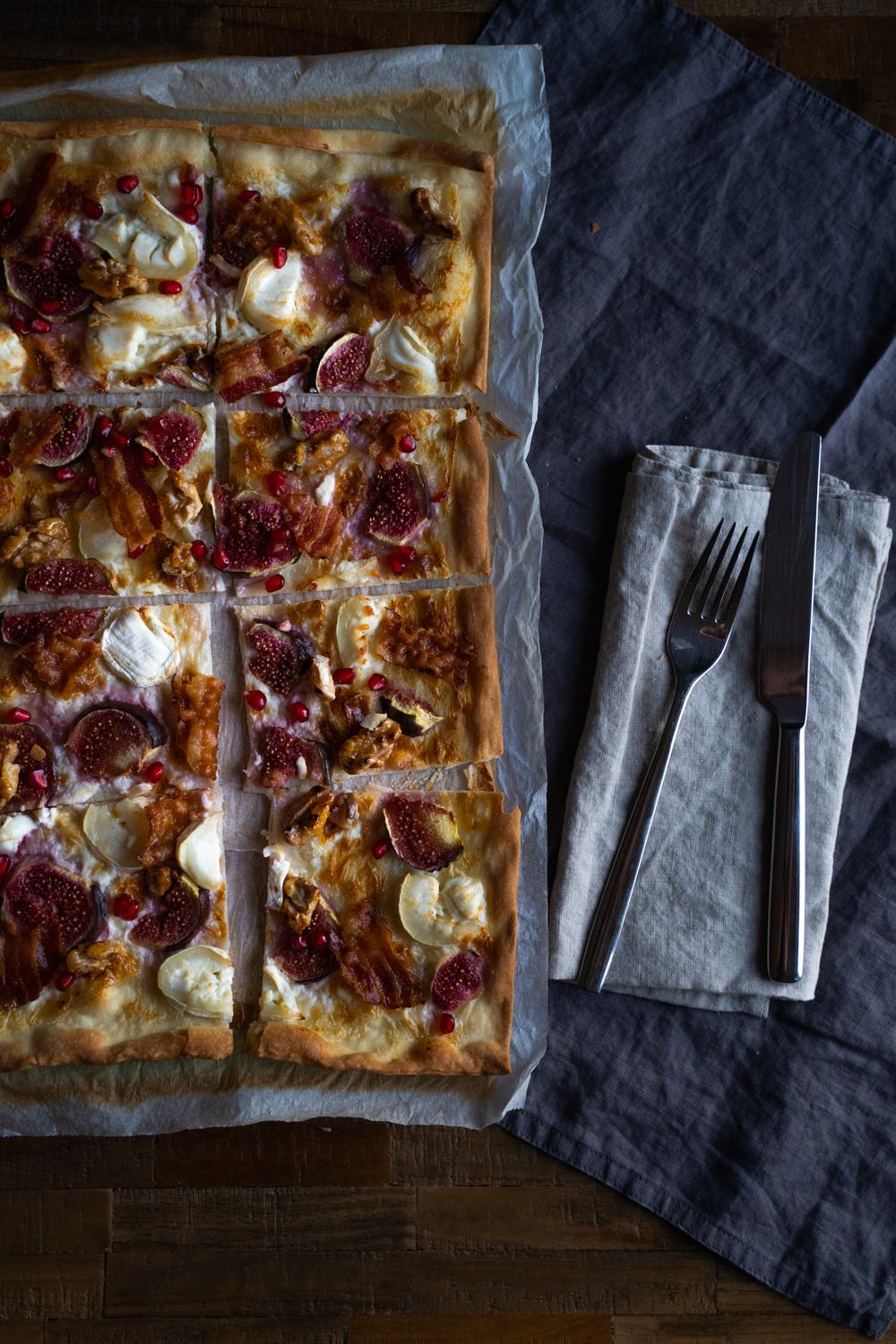 20 Minuten Deluxe-Flammkuchen - mit Feigen, Ziegenkäse und ...