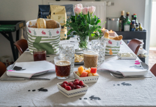 Kreative Osterideen im Siebdruckverfahren mit Kaffee von Tchibo und eine DIY Anleitung für Osterkörbchen